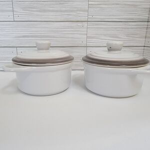 MINI Ceramic Casserole/Soup Dish Set with Lids EUC